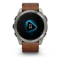 Garmin Montre Connectée|Montre Cuir<Montre Connectée - 010-02905-40 Fēnix 8 Amoled - 51Mm - Sapphire, Titane, Carbon Gray Dlc Avec Bracelet Cuir Marron + Bracelet Silicone Noir