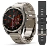 Garmin Montre Connectée|Montre Connectée<Montre Connectée - 010-02904-40 Fēnix 8 Amoled - 47Mm - Sapphire, Titanium Avec Bracelet Titanium + Bracelet Silicone Noir