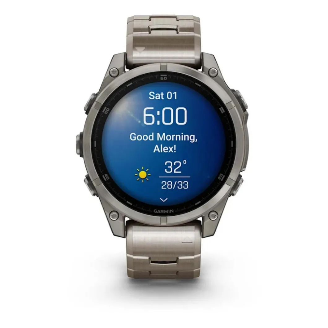 Garmin Montre Connectée|Montre Connectée<Montre Connectée - 010-02904-40 Fēnix 8 Amoled - 47Mm - Sapphire, Titanium Avec Bracelet Titanium + Bracelet Silicone Noir