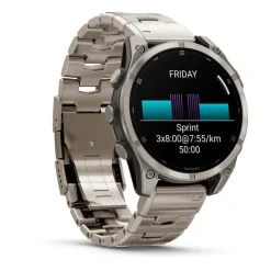 Garmin Montre Connectée|Montre Connectée<Montre Connectée - 010-02904-40 Fēnix 8 Amoled - 47Mm - Sapphire, Titanium Avec Bracelet Titanium + Bracelet Silicone Noir