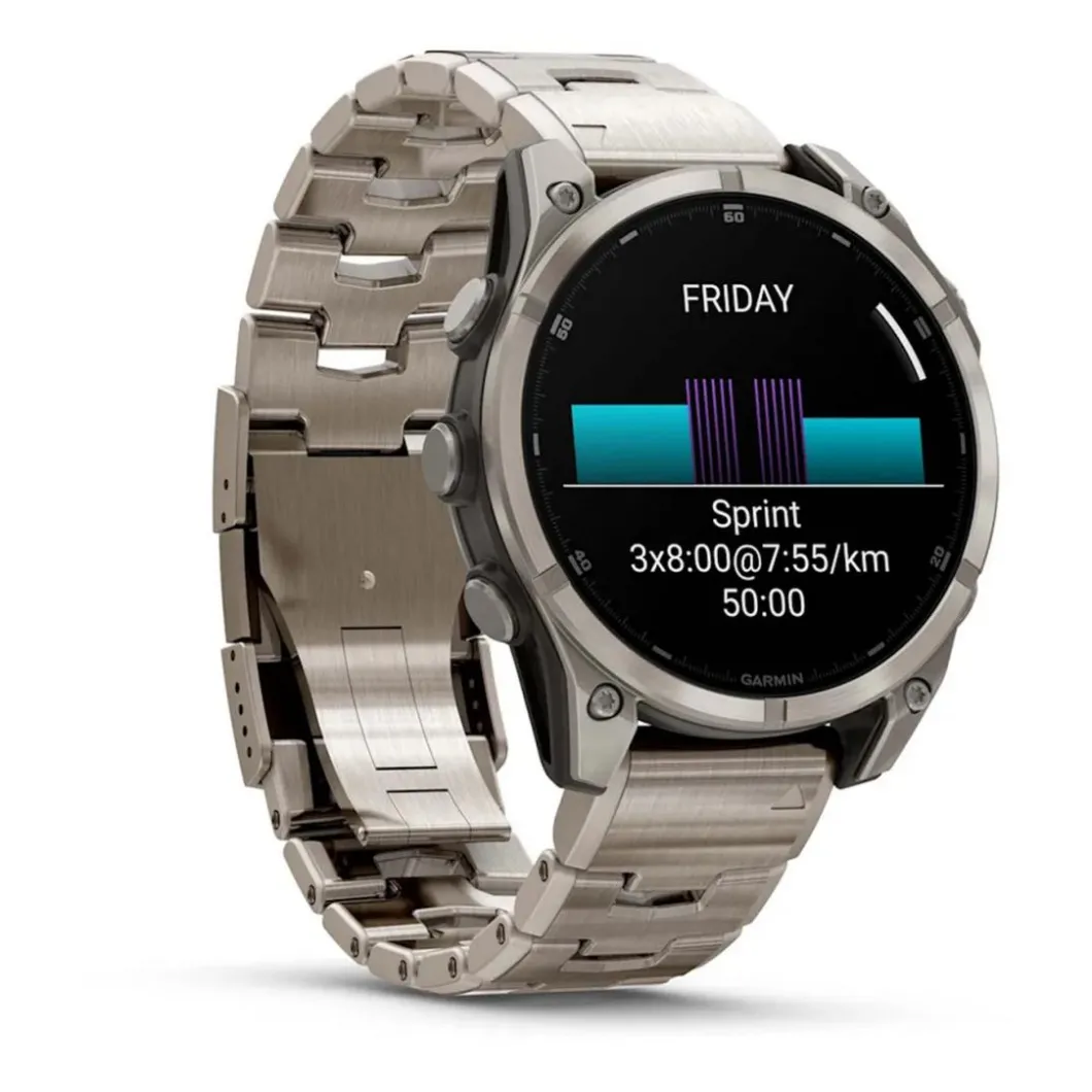 Garmin Montre Connectée|Montre Connectée<Montre Connectée - 010-02904-40 Fēnix 8 Amoled - 47Mm - Sapphire, Titanium Avec Bracelet Titanium + Bracelet Silicone Noir