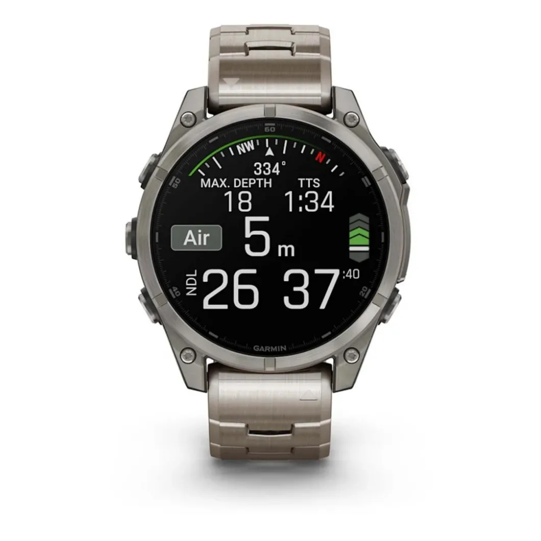 Garmin Montre Connectée|Montre Connectée<Montre Connectée - 010-02904-40 Fēnix 8 Amoled - 47Mm - Sapphire, Titanium Avec Bracelet Titanium + Bracelet Silicone Noir