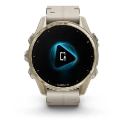 Garmin Montre Connectée|Montre Connectée<Montre Connectée - 010-02903-40 Fēnix 8 Amoled - 43Mm - Sapphire, Soft Gold Avec Bracelet Cuir Beige Crème + Bracelet Silicone Gris Cendré