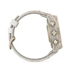 Garmin Montre Connectée|Montre Connectée<Montre Connectée - 010-02903-40 Fēnix 8 Amoled - 43Mm - Sapphire, Soft Gold Avec Bracelet Cuir Beige Crème + Bracelet Silicone Gris Cendré