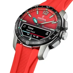 Festina Montre Connectée<Montre connectée Homme - F23000-6 Bracelet Silicone Rouge