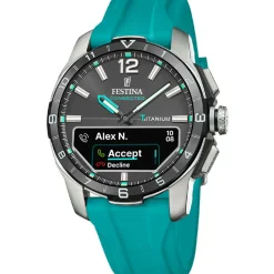 Festina Montre Connectée<Montre connectée Homme - F23000-5 Bracelet Silicone Turquoise