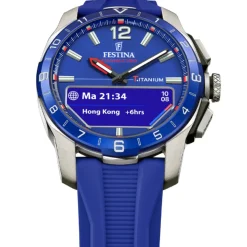 Festina Montre Connectée<Montre connectée Homme - F23000-3 Bracelet Silicone Bleu