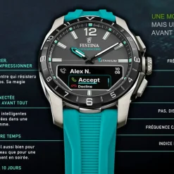 Festina Montre Connectée<Montre connectée Homme - F23000-3 Bracelet Silicone Bleu