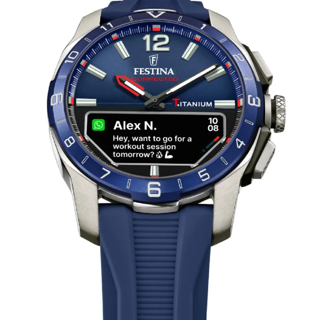 Festina Montre Connectée<Montre connectée Homme - F23000-1 Bracelet Silicone Bleu Marine