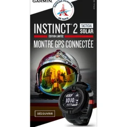 Garmin Montre Connectée<Montre connectée Homme Instinct 2 Solar Tactical BSPP BRIGADE DES SAPEURS POMPIERS DE PARIS - 010-02627-0A Bracelet Silicone Noir