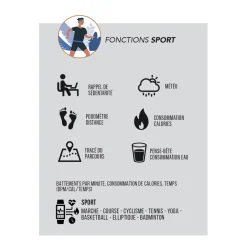 Smarty Montres Montre Connectée<Montre connectée Homme SW035F01 Bracelet Silicone Noir