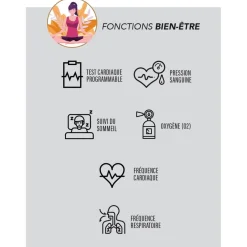 Smarty Montres Montre Connectée<Montre connectée Homme SW035F01 Bracelet Silicone Noir