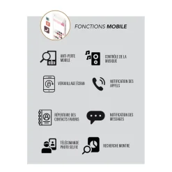 Smarty Montres Montre Connectée<Montre connectée Homme SW035F01 Bracelet Silicone Noir