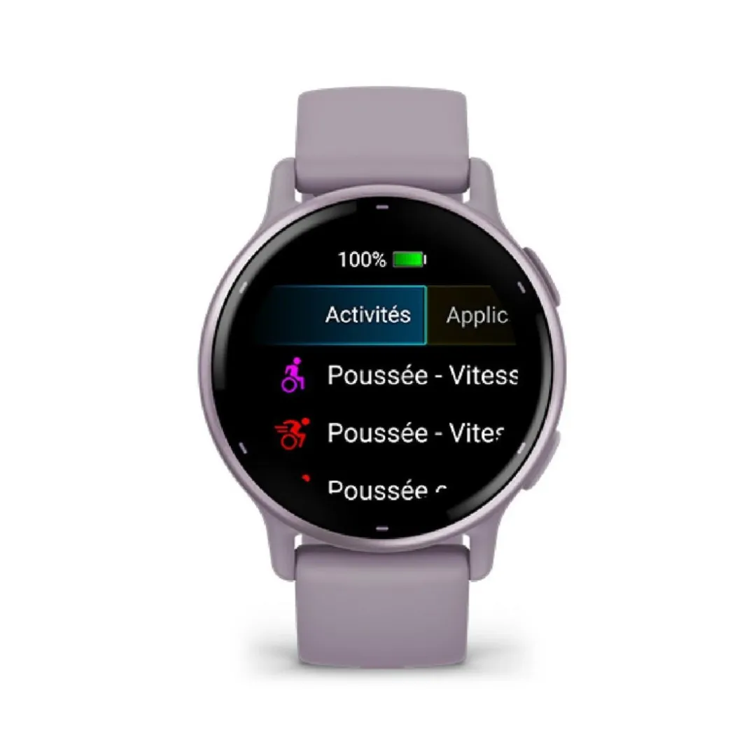 Garmin Montre Connectée|Montre Connectée<Montre connectée Mixte VÍVOACTIVE® 5 Lunette aluminium Metallic Orchid, boitier et bracelet silicone Violet