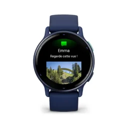Garmin Montre Connectée|Montre Connectée<Montre connectée Mixte VÍVOACTIVE® 5 Lunette aluminium Metallic Blue, boitier et bracelet silicone Bleu