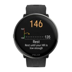 POLAR Montres Montre Connectée|Montre Connectée<Montre connectée Mixte Polar Ignite 3 Titanium Silicone Noir S-L
