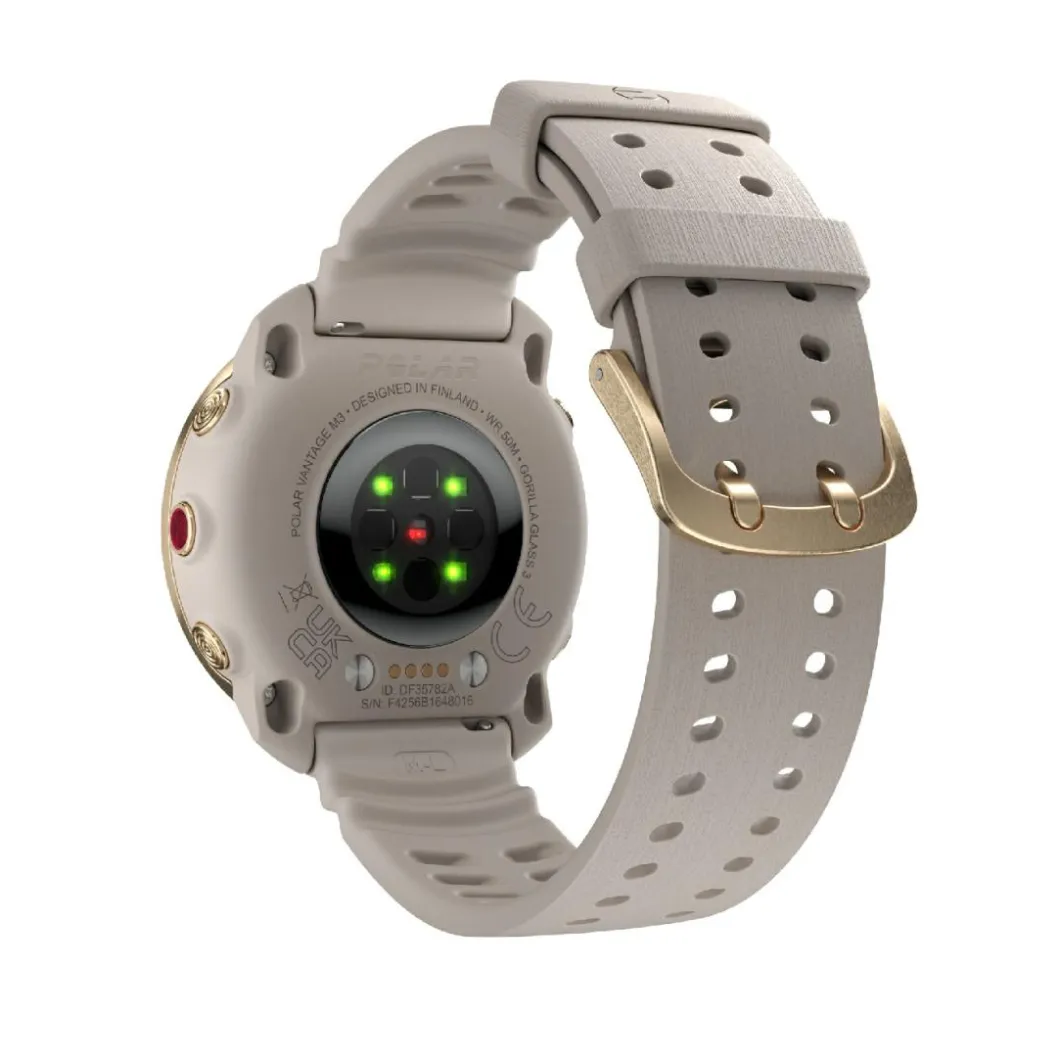 POLAR Montres Montre Connectée|Montre Connectée<Montre connectée Mixte POLAR Vantage M3 Greige Sand - 900112399 Bracelet Silicone Beige