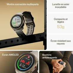 POLAR Montres Montre Connectée|Montre Connectée<Montre connectée Mixte POLAR Vantage M3 Greige Sand - 900112399 Bracelet Silicone Beige