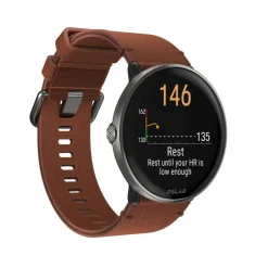 POLAR Montres Montre Connectée|Montre Cuir<Montre connectée Mixte Polar Ignite 3 Titanium Cuir Marron M/L