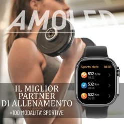 Smarty Montres Montre Connectée|Montre Connectée<Montre connectée Mixte Smarty Powerful Amoled - SW071B Bracelet Silicone Bleu