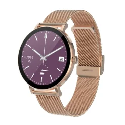 Smarty Montres Montre Connectée|Montre Acier<Montre connectée Mixte Smarty Super Slim Amoled - SW079A Bracelet Acier Doré rose