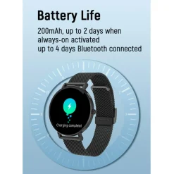 Smarty Montres Montre Connectée|Montre Acier<Montre connectée Mixte Smarty Super Slim Amoled - SW079A Bracelet Acier Doré rose