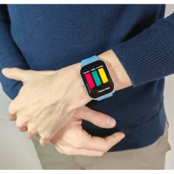 Smarty Montres Montre Connectée|Montre Connectée<Montre connectée Mixte Smarty Super Amoled - SW070E Bracelet Silicone Bleu