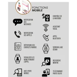 Smarty Montres Montre Connectée|Montre Acier<Montre connectée Mixte Smarty Super Amoled - SW070I Bracelet Acier Argent