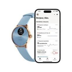 Withings Montre Connectée<Montre de Santé Connecté Femme Scanwatch Light - Wsw L Roblu Bracelet Caoutchouc Bleu
