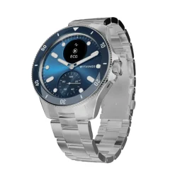 Withings Montre Connectée|Montre Acier<Montre de Santé Connectée Homme Scanwatch Nova - Wsw N Blue Bracelet Acier Argent