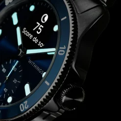 Withings Montre Connectée|Montre Acier<Montre de Santé Connectée Homme Scanwatch Nova - Wsw N Blue Bracelet Acier Argent