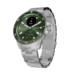 Withings Montre Connectée|Montre Acier<Montre de Santé Connectée Homme Scanwatch Nova - Wsw N Green Bracelet Acier Argent