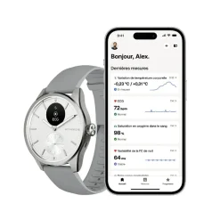 Withings Montre Connectée|Montre Connectée<Montre de Santé Connectée Mixte Scanwatch 2 - Wsw 242 White Bracelet Caoutchouc Gris