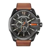Diesel Montres Montre Cuir<Montre Diesel DZ4343 - Montre Cuir Noire