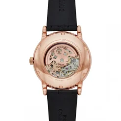 Emporio Armani Montres Montre Automatique|Montre Cuir<Montre Emporio Armani AR60007 - Montre Automatique Cuir Noir Boîtier Acier Doré Rose Cadran Blanc Homme