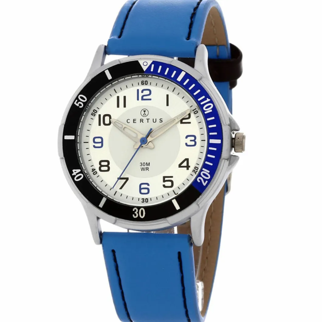 Certus Montre Garçon<Montre Enfant 647523 - Bracelet Cuir Bleu