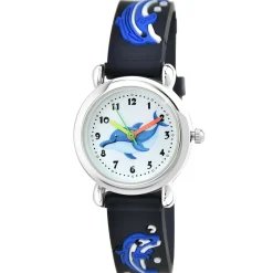 So Charm Montres Montre Garçon<Montre enfant dauphin noir et bleu