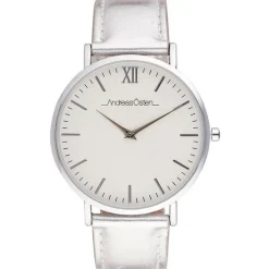 Andreas Osten Montres Montre Cuir|Montre Cuir<Montre Femme Andreas Osten AO-189 - Bracelet Cuir Argent