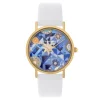Christian Lacroix Montres Montre Cuir<Montre Femme Boutis Sun - CLW903 Bracelet Cuir Blanc