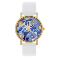 Christian Lacroix Montres Montre Cuir<Montre Femme Boutis Sun - CLW903 Bracelet Cuir Blanc
