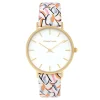 Christian Lacroix Montres Montre Cuir<Montre Femme Sunflowers A Charleston - CLW910 Bracelet Cuir Blanc