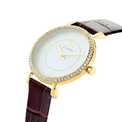 Clyda Montre Cuir<Montre Femme Justine - CLA826DWR Bracelet Cuir Marron