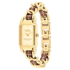 Coach Montre Cuir<Montre Femme Cadie - 14504282 Bracelet Cuir Marron