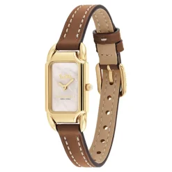 Coach Montre Cuir<Montre Femme Cadie - 14504028 Bracelet Cuir Marron