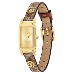Coach Montre Cuir<Montre Femme Cadie - 14504192 Bracelet Cuir Marron