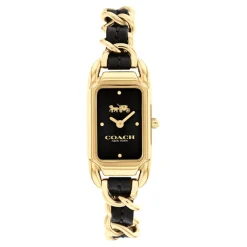 Coach Montre Cuir<Montre Femme Cadie - 14504281 Bracelet Cuir Noir