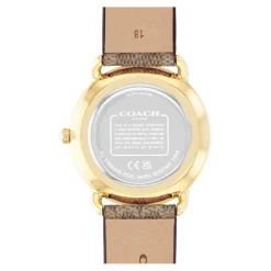 Coach Montre Cuir<Montre Femme Elliot - 14504205 Bracelet Cuir Marron