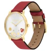 Coach Montre Cuir<Montre Femme Elliot - 14504520 Bracelet Cuir Rouge