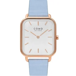 COMO MILANO Montre Cuir<Montre Femme Square - CM072-304-2PBL Bracelet Cuir Bleu