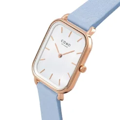 COMO MILANO Montre Cuir<Montre Femme Square - CM072-304-2PBL Bracelet Cuir Bleu